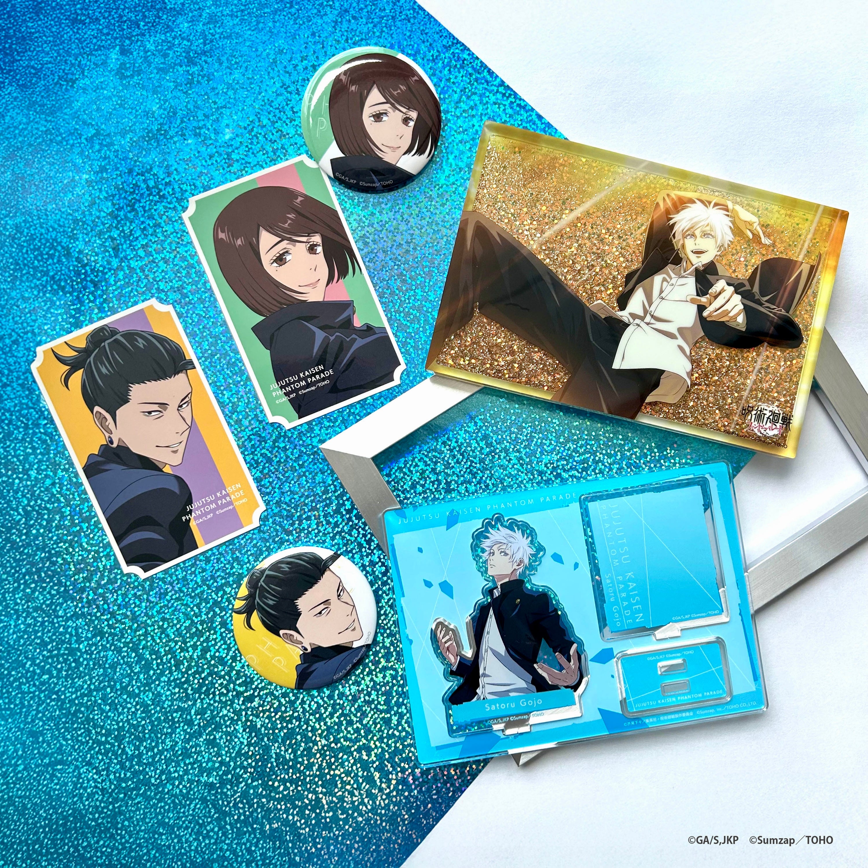 呪術廻戦　ファントムパレード　グリッターアクリルブロック　五条悟　夏油傑 呪術廻戦ファントムパレード グリッターアクリルブロック 懐玉・玉折